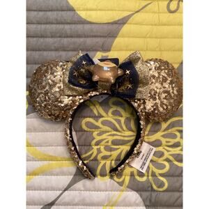 NWT Disney Parks Wish 2023 Star Gold Sequin Ears Headband